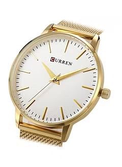 CURREN Women's Water Resistant Stainless Steel Analog Watch WT-CU-9021-GO