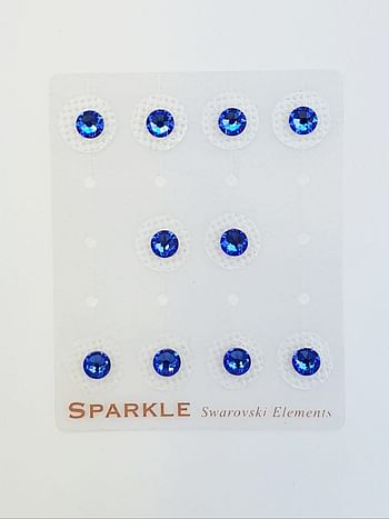 Swarovski Crystals Elements Ear, Face, Body Seeds Non-Piercing Blue