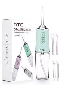 HTC Water Jet Oral Hygiene Irrigator Cordless Floss Dental Green