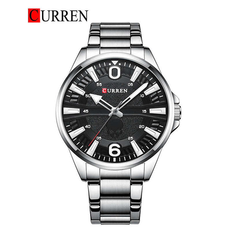 CURREN 8389 Original Brand Stainless Steel Band Wrist Watch For Men