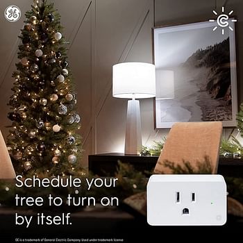 C BY GE On/Off Smart Plug with Smart Bridge, Alexa & Google Home Compatible (CPLGSTDBLW1/ST-WT1P)