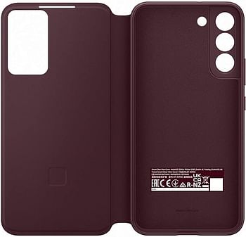 Samsung Official S22+ Smart Clear View Cover Burgundy, Ef-Zs906Ceegew