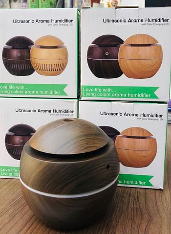 Portable Mini Wooden Air Humidifiers Aromatherapy Ultrasonic Humidifier Oil Aroma Diffuser Usb Purifier Color Changing Led Touch Switch Atomization Humidifier For Home Office and Car