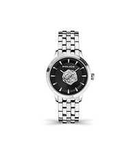 Police PEWLG2107901 Marietas Black/Silver Dial Analogue Quartz Watch for Women with a Steel Bracelet Strap and Steel Case