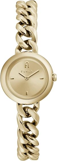 FURLA Ladies Gold Tone Stainless Steel Bracelet Watch (Model: WW00019004L2), Gold Tone