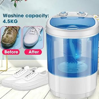 Mini Shoe Washing Machine Portable Compact Washing Shoes Brush Machine Electric Shoe Washer Centrifuge For Apartments Camping Dormitories