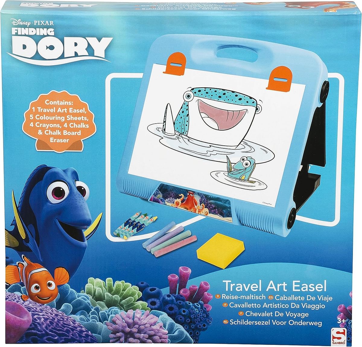 Sambro DDO-4218 Nemo Disney Finding Dory Travel Art Easel, Blue