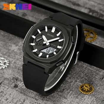 SKMEI Men Electronic Watch Duplex Watch 50 meter Waterproof Multifunctional Wristwatch Fashion Business Style For Men 2091.