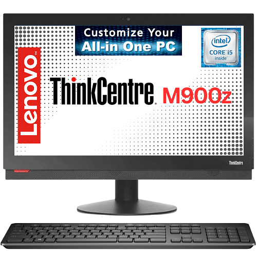 Lenovo ThinkCentre M900z | كور i5-6th Gen | 8 جيجا رام | هارد ديسك 1000 جيجا | شاشة 23.8 & Prime All in One PC ؛ | لوحة مفاتيح سلكية | فوز 10 برو