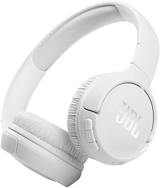 JBL Tune 510BT Wireless On Ear Headphones Pure Bass Sound, 40H Battery - White