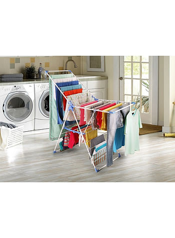 We Happy Foldable Cloth Dryer Rack Portable Clothes Drying Stand Light Weight Laundry Airer For Indoor and Outdoor Use