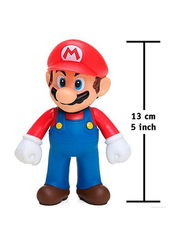 The Super Ario Inspired Action Figure Model Collectable Toy For Kids Birthday Movie Cartoon Cake Topper Theme Party Supplies Red Cap M