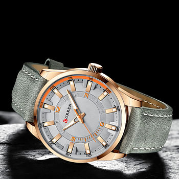 Curren 8390 Men's Watch Casual Quartz Wristwatch - 47mm - Grey
