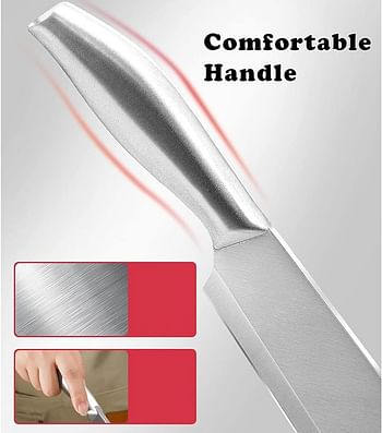 Bone Chopping Knife Frozen Meat Slicing Knife Guillotine, Stainless Steel Hot Pot Beef Roll Slicing Knife Household Frozen Meat Cutter with Non-slip Stable Feet