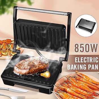 SOKANY SK-223 850W Contact Grill Non-Stick Coating Cool Touch Handle Automatic Temperature Control Indicator Lights Sandwich Toaster Panini Maker Electric Grill