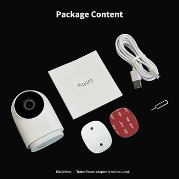 Aqara Security Camera Hub Indoor G2H Pro, 1080p HD Camera, Compatible with Apple HomeKit, Alexa, Google Assistant, Works with IFTTT - White