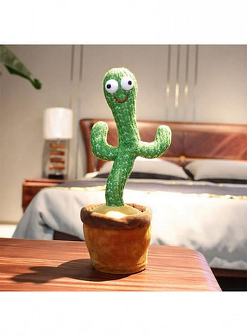 Dancing Singing Talking Cactus Plush Toy Batteries Required Premium Quality 32x12x12cm