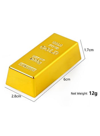 We Happy Fake Gold Bar Toy Party Activity Props Home Décor Paperweight Door Stop for Children (Pack of 6)