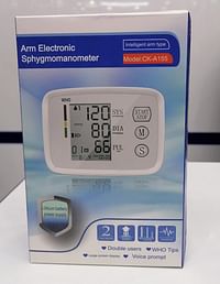 جهاز قياس ضغط الدم الرقمي من الذراع CK-A155 باللون الأبيض