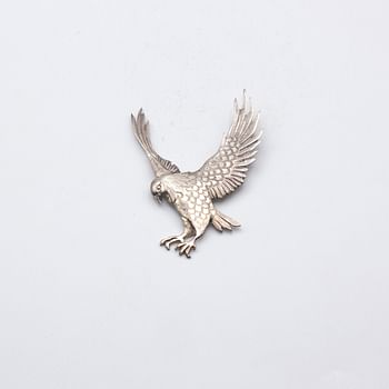 Exquisite 925 Silver Flying Eagle Design Brooch Pair