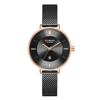 CURREN 9037 Women Quartz Watch Creative Casual Watches Stainless Steel Mesh Band Stylish Desgin Watch for Female  .