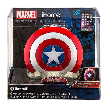 iHome - Kiddesigns Bluetooth Shield Speaker Marvel Captain America