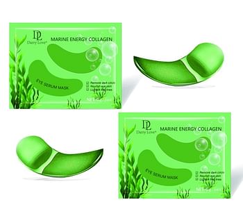 Marine Energy Collagen Eye Serum Mask, Eye Mask Patch Skin Care Remove Dark Circle Nourish Eye Skin Lighten Fine Lines