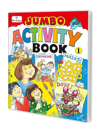 Pack of 3 We Happy Jumbo Activity Books Educational and Fun Learning Activities for Kids with different Challenges and Enjoyable Games