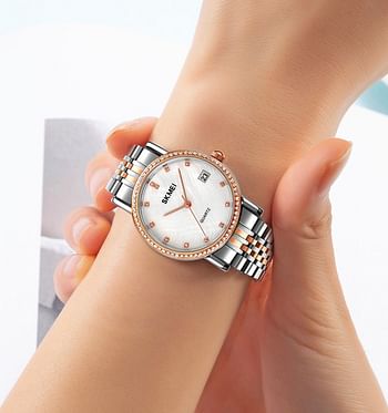 SKMEI 1830 Stainless Steel Band Zinc Alloy Dial Watches For Women .