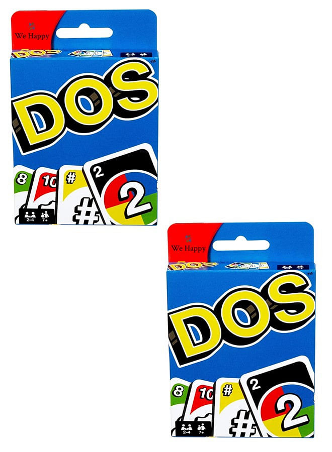 Pack of 2 We Happy DOS Interactive Indoor Family Card Game Fun Activity Toy