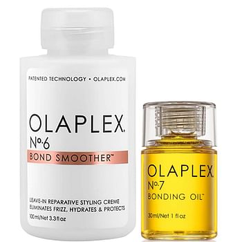 2 PCs Olaplex No.6 Bond Smoother and Olaplex No.7 Bonding Hair Oil- (2x100ml)