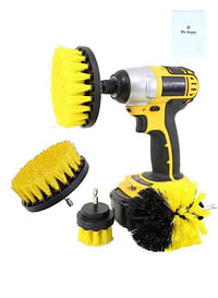 3PCS Drill Brush All Purpose Cleaner Scrubbing Brushes Set, Multi Purpose Cleaning Brushes for Bathroom Surface Automobile Kitchen