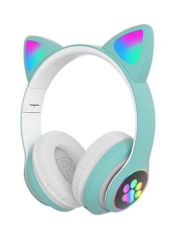 STN-28 Foldable Wireless Glowing Cat Headphones With Microphone