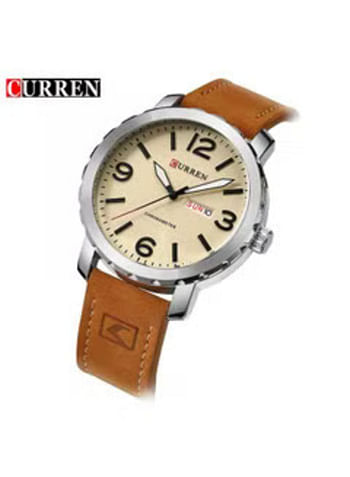 Curren 8273 Analog Water Resistant Watch for Men - Brown