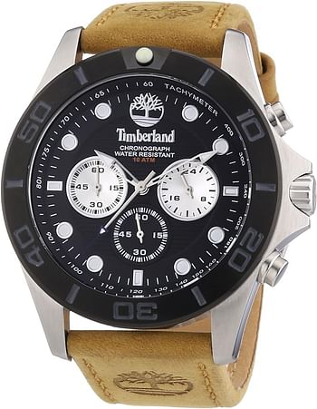 Timberland TBL.13909JSTB/02 Men's Wrist Watch, Leather, Tan