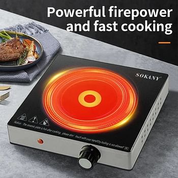 sokany 2000W electric stove adjustable temperature electric stove multifunctional cooking electric stove for Office,on the Go and Home sk-231