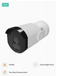 كاميرا تيسلا الذكية للأمن الخارجي مع رؤية ليلية ملونة ومحادثة ثنائية الاتجاه، تعمل مع تطبيق جوجل وأليكسا وتيسلا هوم