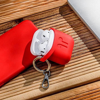 Pod Pocket - Silicone Case for Apple AirPods Blazing Red