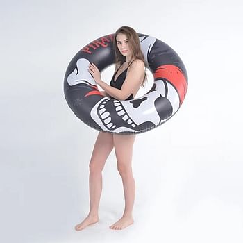 Jilong Inflatable Pirate Ring, Color Black, White and Red, 35013