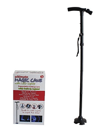 Ultimate Magic Cane ، خفيفة الوزن من الألومنيوم ، عصا المشي قابلة للطي ، قابلة للطي وقابلة للتمديد مع أضواء LED ، عصا المشي الذكية القابلة للتعديل