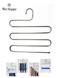 Shape Clothes Hangers Pants Storage Hangers Cloth Rack Multilayer Storage Closet Organizer Clothes drying hanger 5 layers S