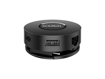 Codi 7 Port Mini USB-C Docking Station (A01058) Black