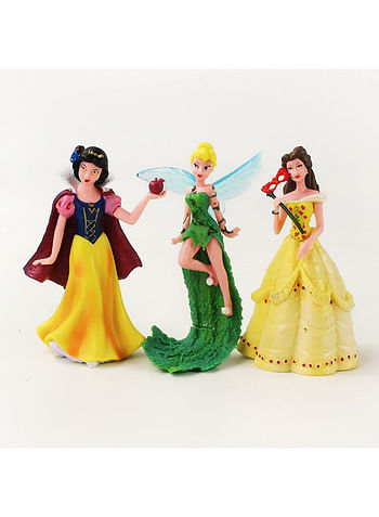 5 Pieces Princess Doll Action Figures Birthday Cartoon Cake Topper Set Cake Decoration Mini Toys For Kids Baby Shower Theme Party Supplies