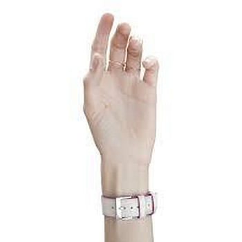 Case-Mate - حزام معصم من الجلد الطبيعي بحواف 38 مم لساعة Apple Watch باللون العاجي الوردي