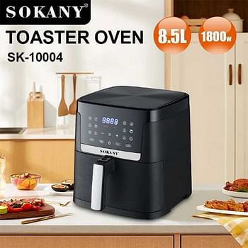 Sokany Digital Air Fryer 8.5 Liters 1800 Watts Sk-10004 - Black