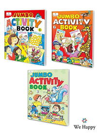 Pack of 3 We Happy Jumbo Activity Books Educational and Fun Learning Activities for Kids with different Challenges and Enjoyable Games