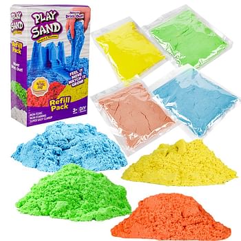 UKR Play Sand Magical & Mouldable Sand Toy Set of 4,DIY Sensory Toys for Kids Age 3