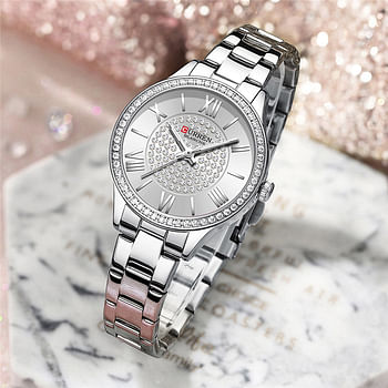 CURREN 9084 Original Brand Stainless Steel Band Wrist Watch For Women  With  Box .