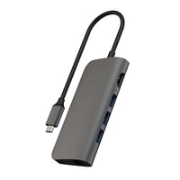 ADDICTED 8 Hub USB-C 2.0, 3x Usb 3.0, Micro SD, SD, 4K HDMI and Ethernet - Grey