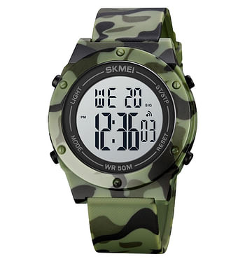 SKMEI 1772 Military Camouflage Sport Watches Men Calendar Alarm Clock Chrono 5Bar Waterproof Digital Watch Male - Army Green